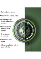 Milwaukee Bucks Retro Neon Wall Clock