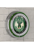 Milwaukee Bucks Retro Neon Wall Clock