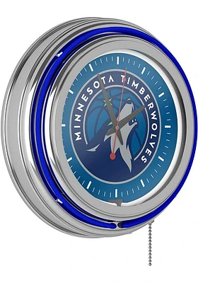 Minnesota Timberwolves Retro Neon Wall Clock
