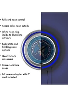 Minnesota Timberwolves Retro Neon Wall Clock