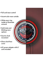 New Orleans Pelicans Retro Neon Wall Clock