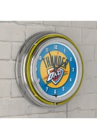 Oklahoma City Thunder Retro Neon Wall Clock