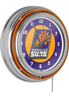 Phoenix Suns Logo Retro Neon Wall Clock