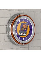 Phoenix Suns Logo Retro Neon Wall Clock