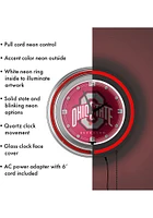 Red Ohio State Buckeyes Retro Neon Wall Clock