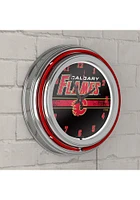 Calgary Flames Retro Neon Wall Clock