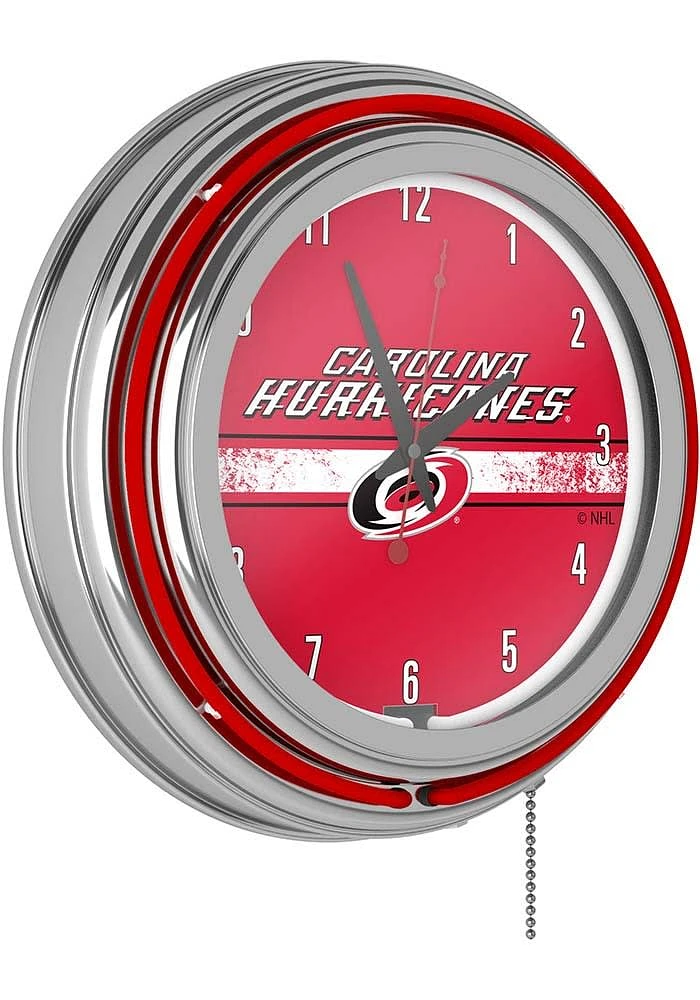 Carolina Hurricanes Retro Neon Wall Clock