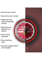 Chicago Blackhawks Logo Retro Neon Wall Clock