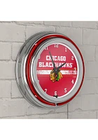 Chicago Blackhawks Logo Retro Neon Wall Clock