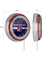 Columbus Blue Jackets Retro Neon Wall Clock