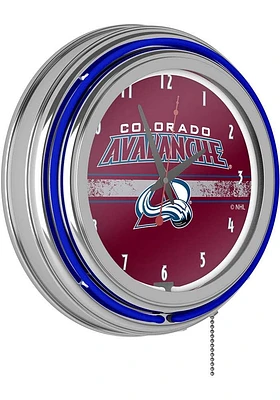 Colorado Avalanche Retro Neon Wall Clock