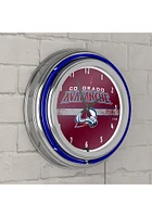 Colorado Avalanche Retro Neon Wall Clock