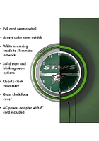 Dallas Stars Retro Neon Wall Clock