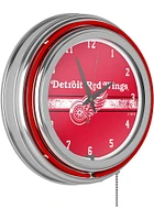 Detroit Red Wings Logo Retro Neon Wall Clock