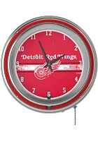 Detroit Red Wings Logo Retro Neon Wall Clock
