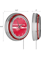 Detroit Red Wings Logo Retro Neon Wall Clock