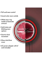 Detroit Red Wings Logo Retro Neon Wall Clock