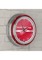 Detroit Red Wings Logo Retro Neon Wall Clock