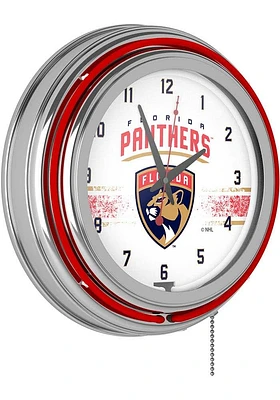 Florida Panthers Retro Neon Wall Clock