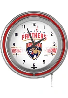 Florida Panthers Retro Neon Wall Clock