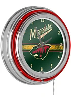 Minnesota Wild Retro Neon Wall Clock