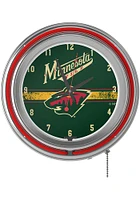 Minnesota Wild Retro Neon Wall Clock