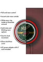 Minnesota Wild Retro Neon Wall Clock