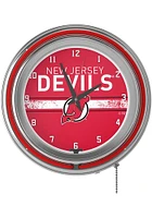 New Jersey Devils Retro Neon Wall Clock