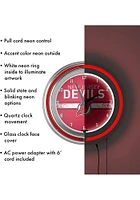 New Jersey Devils Retro Neon Wall Clock
