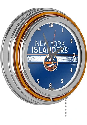 New York Islanders Retro Neon Wall Clock