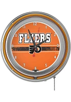 Philadelphia Flyers Retro Neon Wall Clock