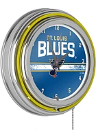 St Louis Blues Retro Neon Wall Clock
