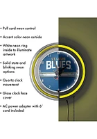 St Louis Blues Retro Neon Wall Clock