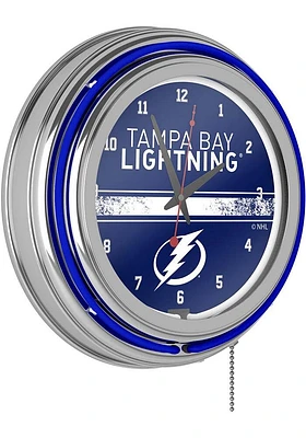 Tampa Bay Lightning Retro Neon Wall Clock