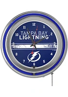 Tampa Bay Lightning Retro Neon Wall Clock