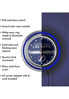 Tampa Bay Lightning Retro Neon Wall Clock