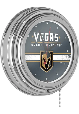 Vegas Golden Knights Retro Neon Wall Clock