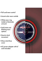 Washington Capitals Retro Neon Wall Clock