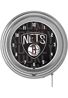 Brooklyn Nets City Retro Neon Wall Clock