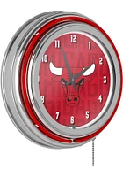 Chicago Bulls City Retro Neon Wall Clock