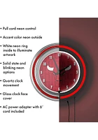 Chicago Bulls City Retro Neon Wall Clock