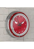 Chicago Bulls City Retro Neon Wall Clock