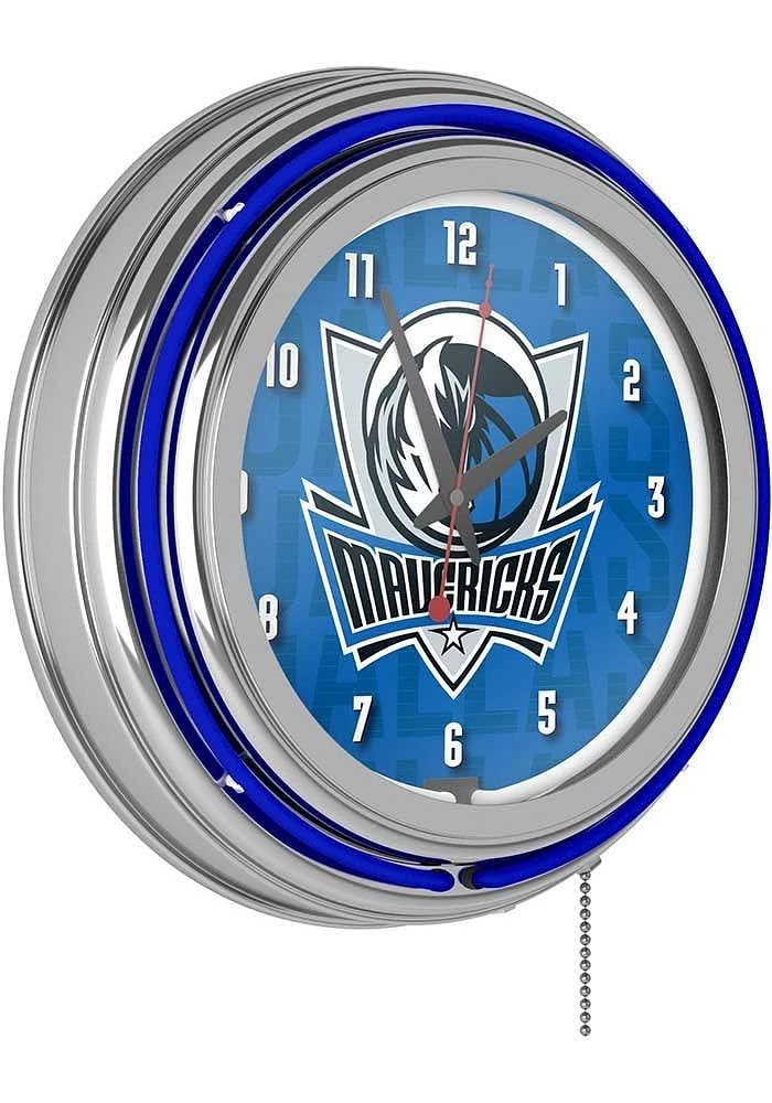 Dallas Mavericks City Retro Neon Wall Clock