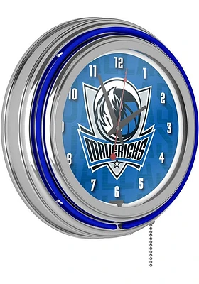 Dallas Mavericks City Retro Neon Wall Clock