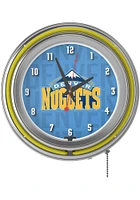 Denver Nuggets City Retro Neon Wall Clock