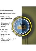 Denver Nuggets City Retro Neon Wall Clock