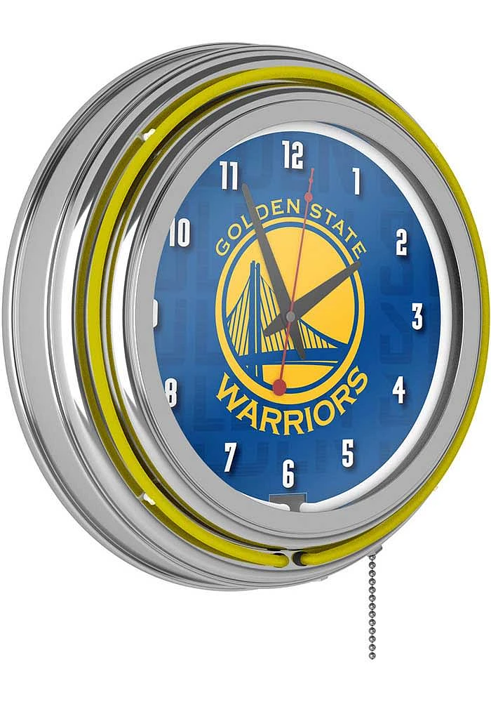 Golden State Warriors City Retro Neon Wall Clock
