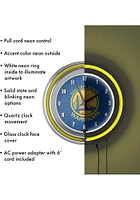 Golden State Warriors City Retro Neon Wall Clock