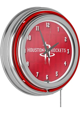 Houston Rockets City Retro Neon Wall Clock