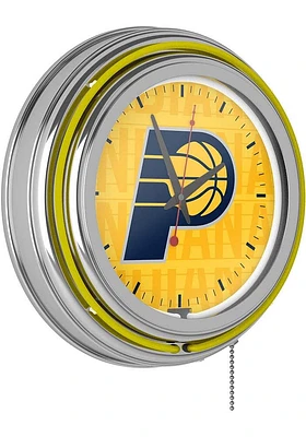 Indiana Pacers City Retro Neon Wall Clock